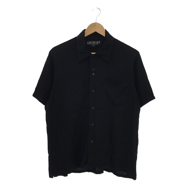 bal / バル | レーヨン オープンカラー 半袖シャツ | M | ブラック | メンズ_画像1