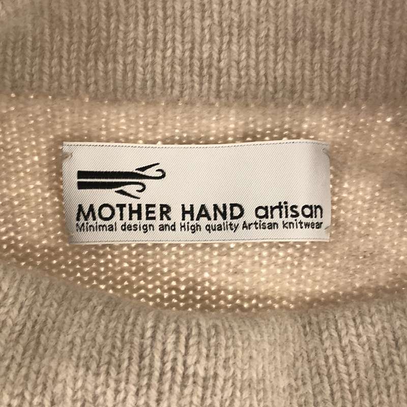 MOTHER HAND ARTISAN / マザーハンドアルチザン | ウール モックネック ニットセーター | ライトグレー | メンズ_画像5