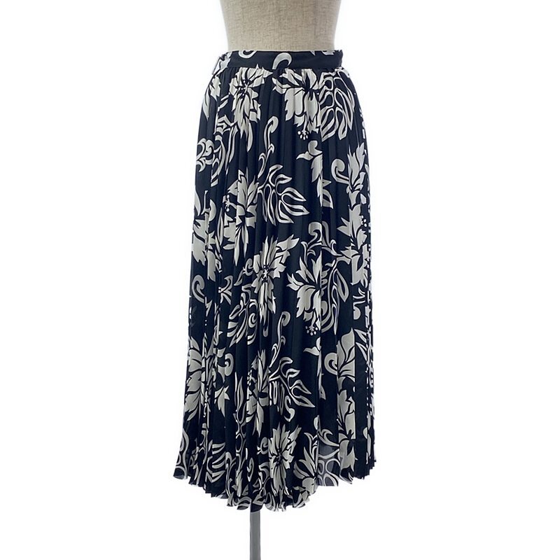 【新品】 sacai / サカイ | 2024SS | Floral Print Skirt プリーツスカート | 1 | ブラック/ホワイト | レディース_画像1