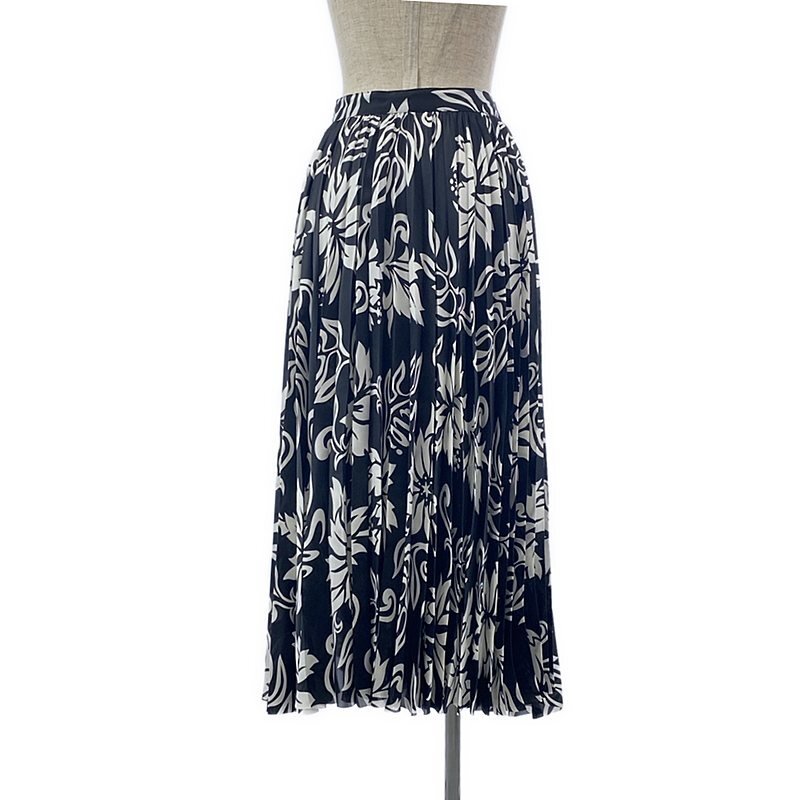 【新品】 sacai / サカイ | 2024SS | Floral Print Skirt プリーツスカート | 1 | ブラック/ホワイト | レディース_画像5