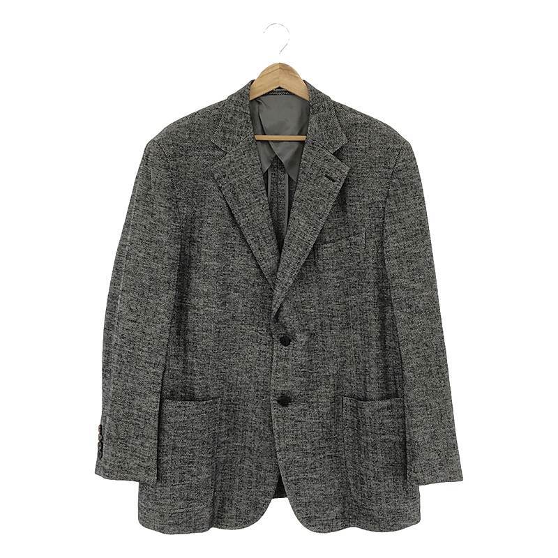 AQUASCUTUM / アクアスキュータム | ウール コットン ヘリンボーン 2B テーラードジャケット | グレー系 | メンズ_画像1