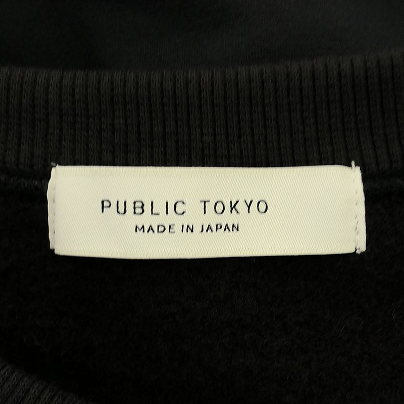 PUBLIC TOKYO / パブリックトウキョウ | クルーネック リブ スウェット プルオーバー | F | ブラック | レディース_画像5