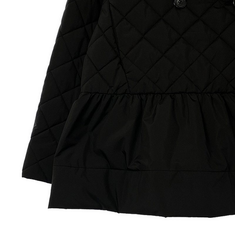 [ beautiful goods ] yori /yoli| 2023AW | Hem frill quilt short coat | F | black | lady's 