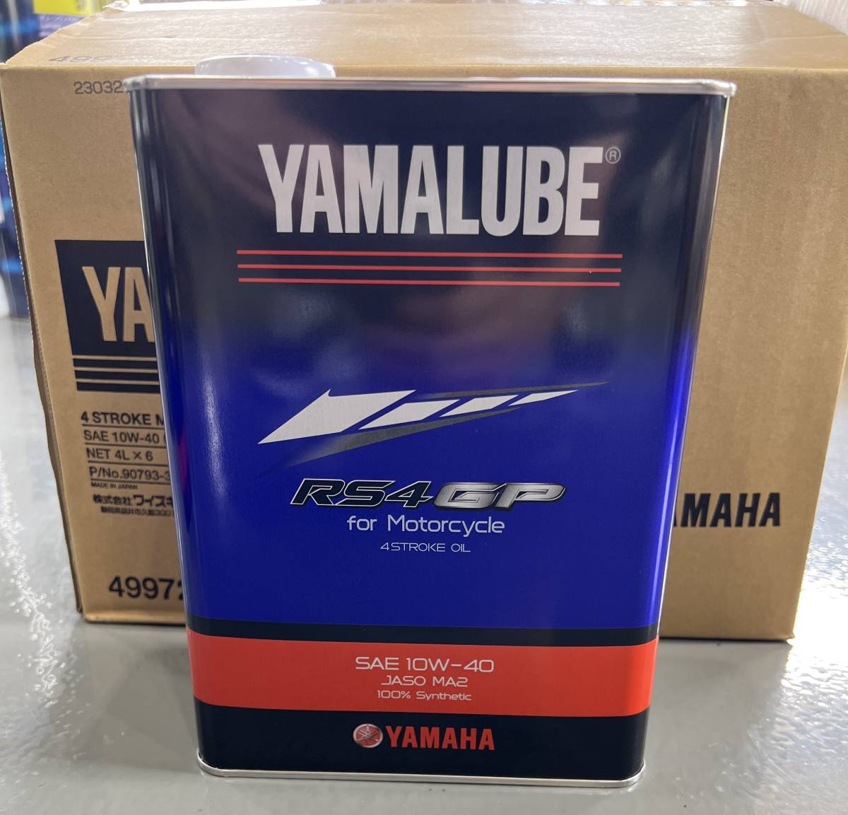 YAMAHA純正 ヤマルーブ RS4GP 4L×6缶 ワンケース【24L】 化学合成油 JASO：MA2 YAMALUBEシリーズ最高峰エンジンオイルの画像2