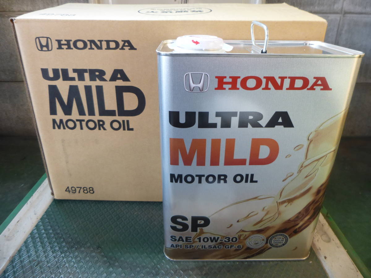 NEW HONDA純正 ULTRA MOTOR OIL MILD API SP 10ｗ30 4L/6缶 ワンケース 低粘度 ハイブリッド ホンダ ネクスト LEO LTD グリーン_NEW HONDA純正 ULTRA MILD API SP 10w30