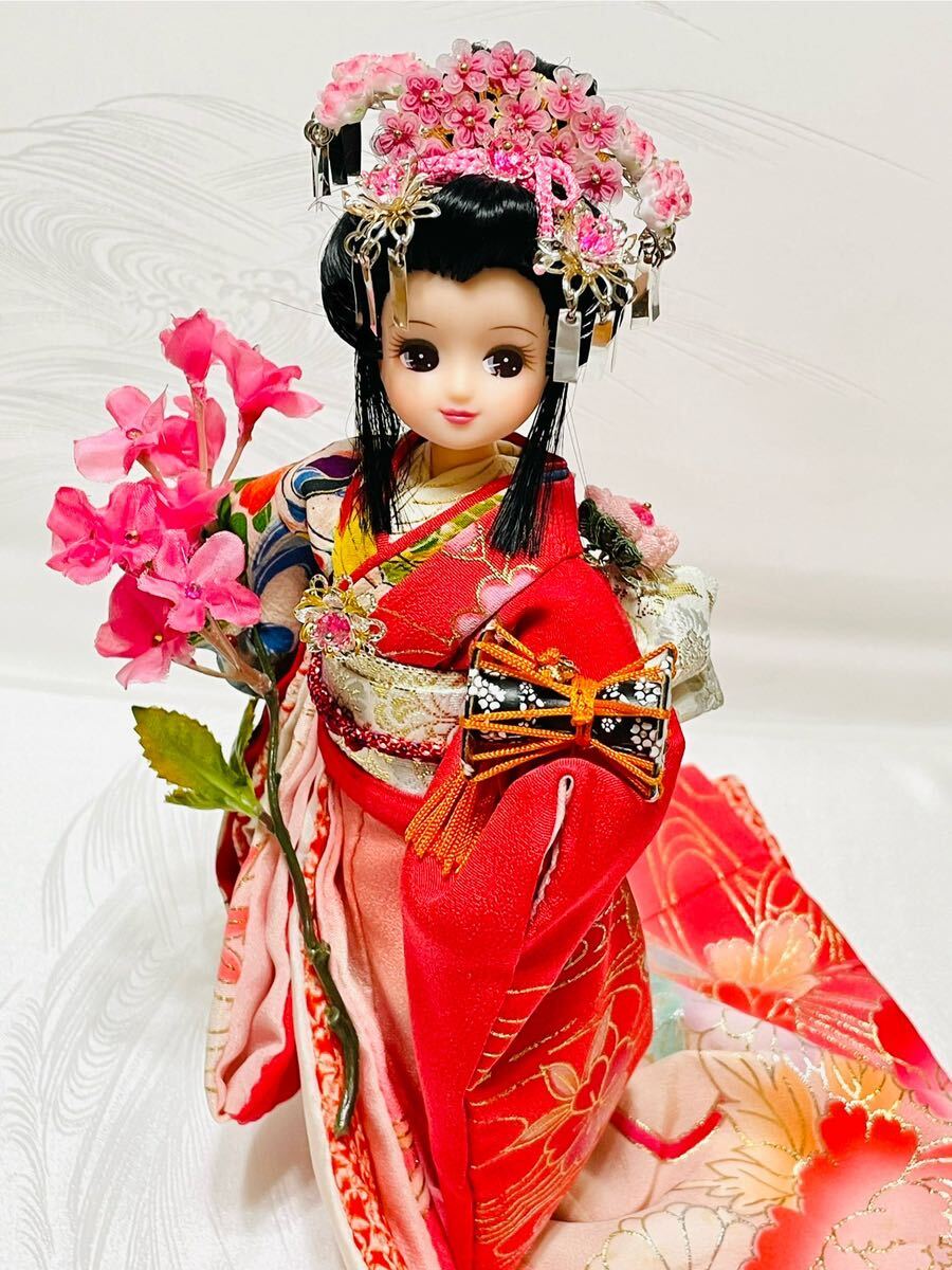 Iori カスタムリカちゃん日本人形風　正絹裾引き着物スタンドセット_画像7