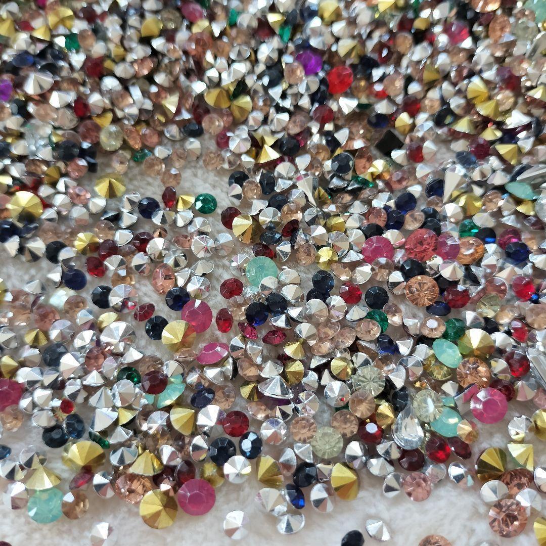  deco parts parts Kirakira Stone diamond nails gel UV round decoration parts emerald ruby sapphire 