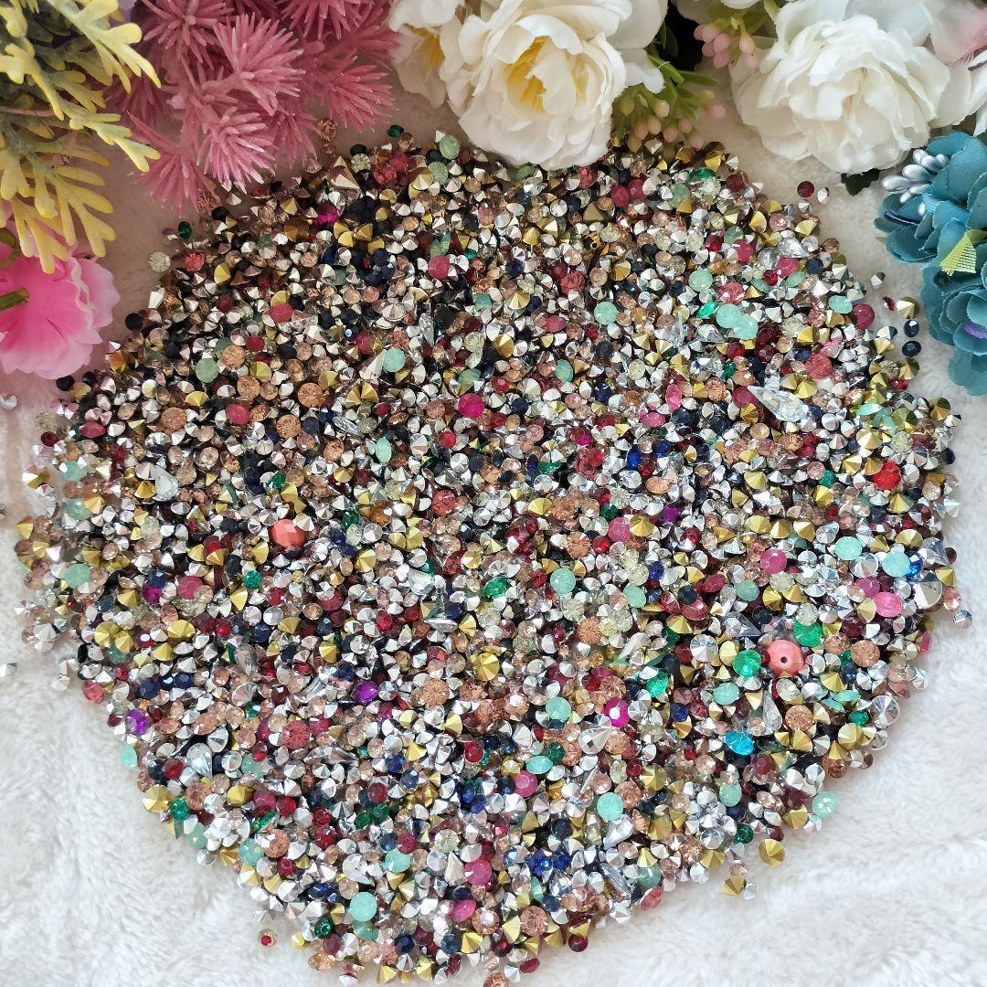  deco parts parts Kirakira Stone diamond nails gel UV round decoration parts emerald ruby sapphire 