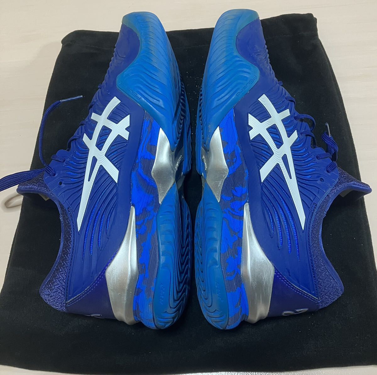 ASICS アシックス テニスシューズ ジョコビッチモデル 27cm USED 青_画像7