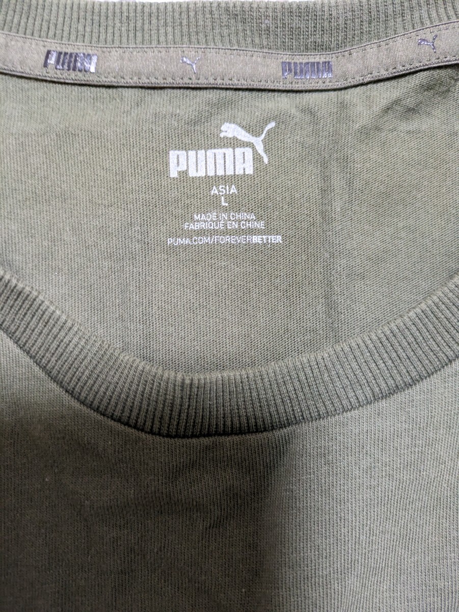 PUMA半袖Ｔシャツ Lサイズ　色:濃いグリーン_画像3