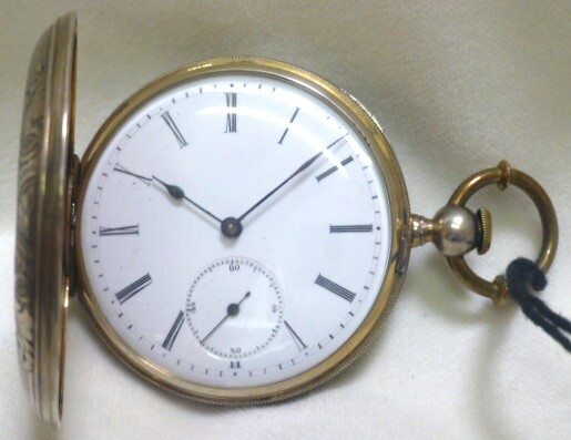 Henri Mathey / 鍵巻式 / 提げ時計 ◆ 彫刻入り銀両蓋側 / 懐中時計 ◆ 不動 / 要オーバーホールの画像1