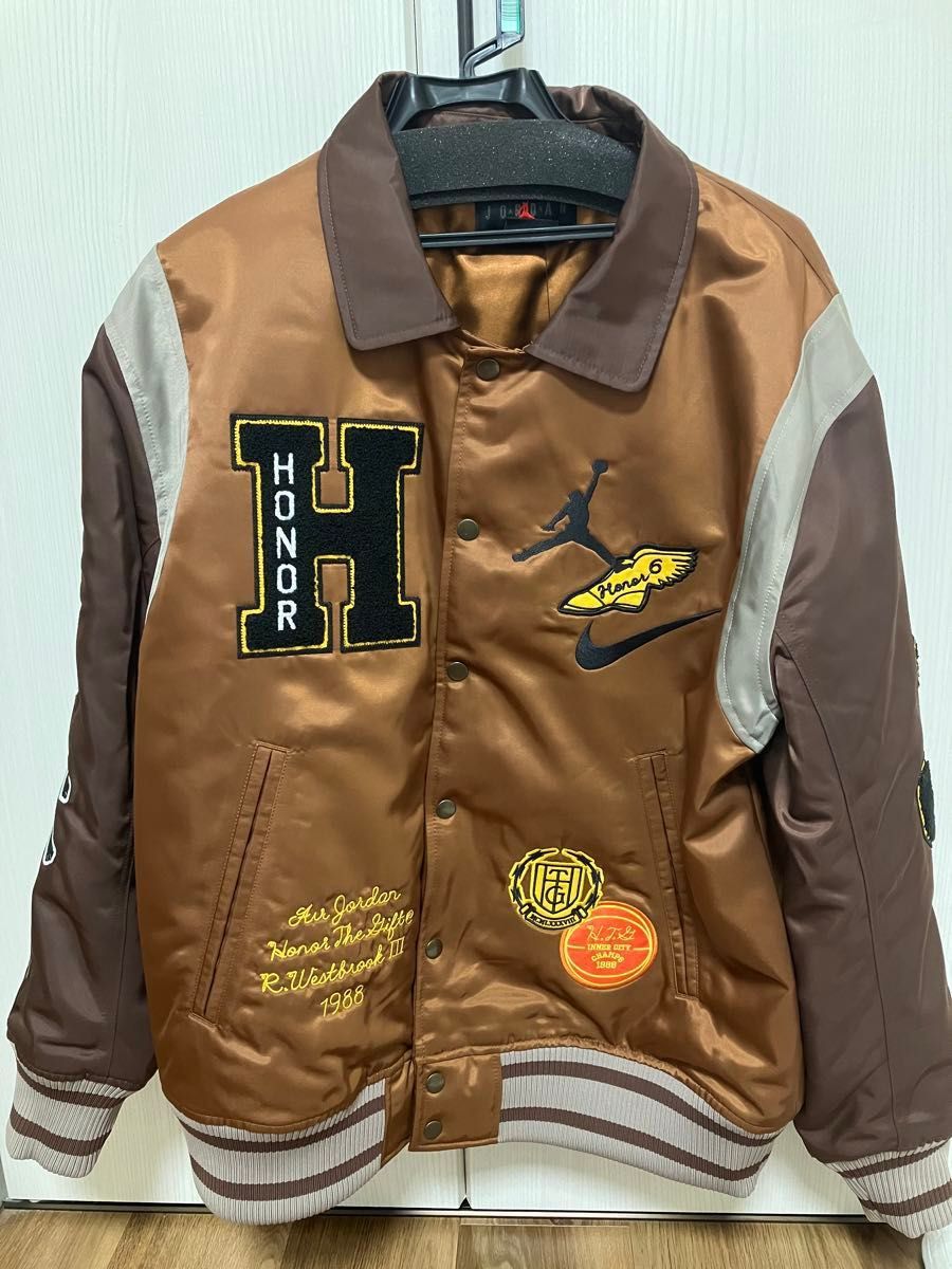 JORDAN X HONOR THE GIFT WESTBROOK VARSITY JACKET ★希少Mサイズ★ 未使用タグ付き