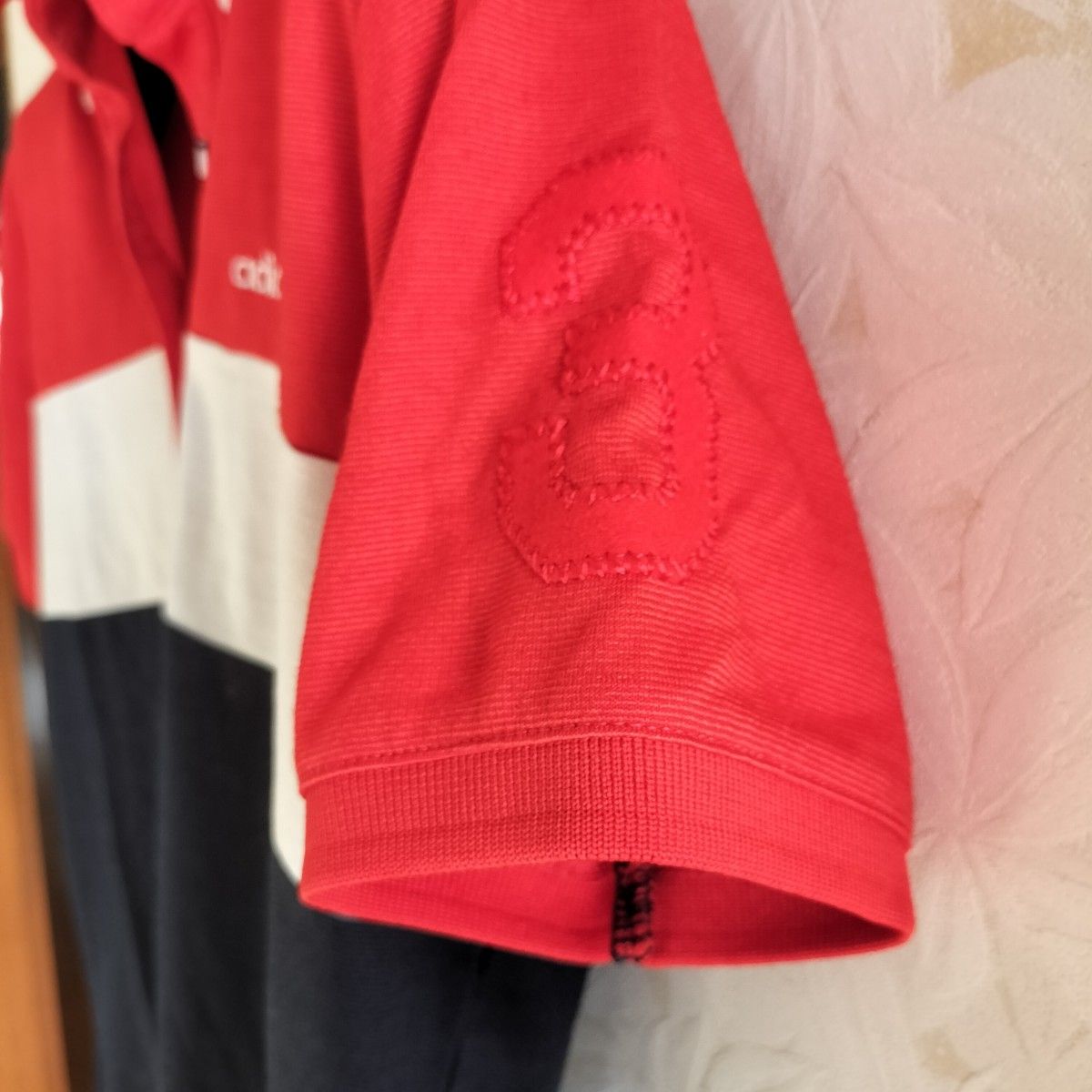 アディダス adidas ゴルフ ウエア レディース 半袖 ポロシャツ 赤白紺
