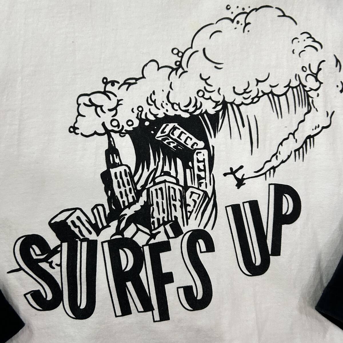 THE REAL McCOY'S / ザ・リアルマッコイズ SURFS UPプリント ラグランtシャツ サイズ４０ 両面プリント コットン ホワイト アメカジ USED_画像4