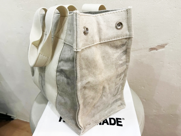 ほぼ未使用 READYMADE/レディーメイド EASYTOTE イージートート Sサイズ ホワイト ヴィンテージコットン トートバッグ ユニセックス