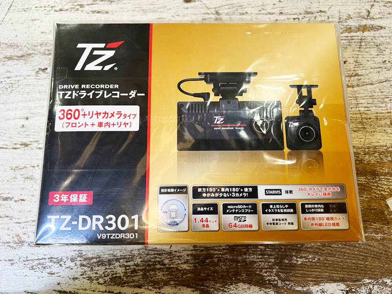 未未開 自宅保管品 TOYOTA/トヨタ モビリティーパーツ TZ-DR301 TZドライブレコーダー 360°カメラ 1/44インチ マイクロSDカード