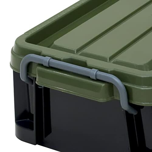 JEJa stage storage box [X series NT box #7] black green width 20× depth 34× height 11cm made in Japan loading piling 