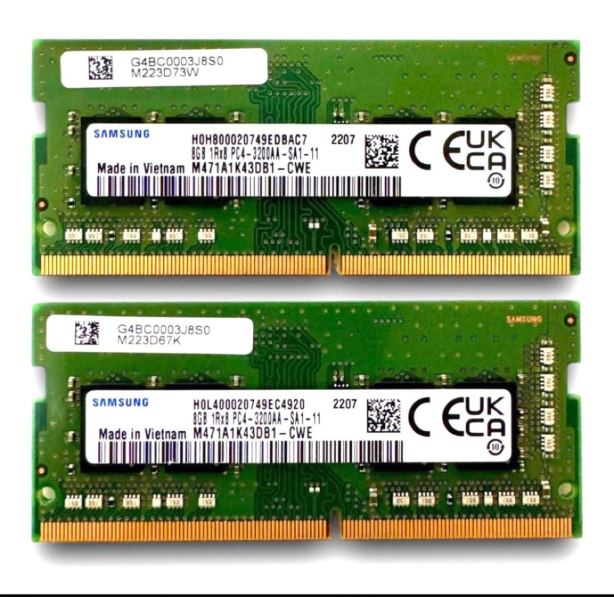 M079-48GW SAMSUNG ノートPC 換装・増設用メモリ S.O.DDR4-3200 8GB×2枚セット