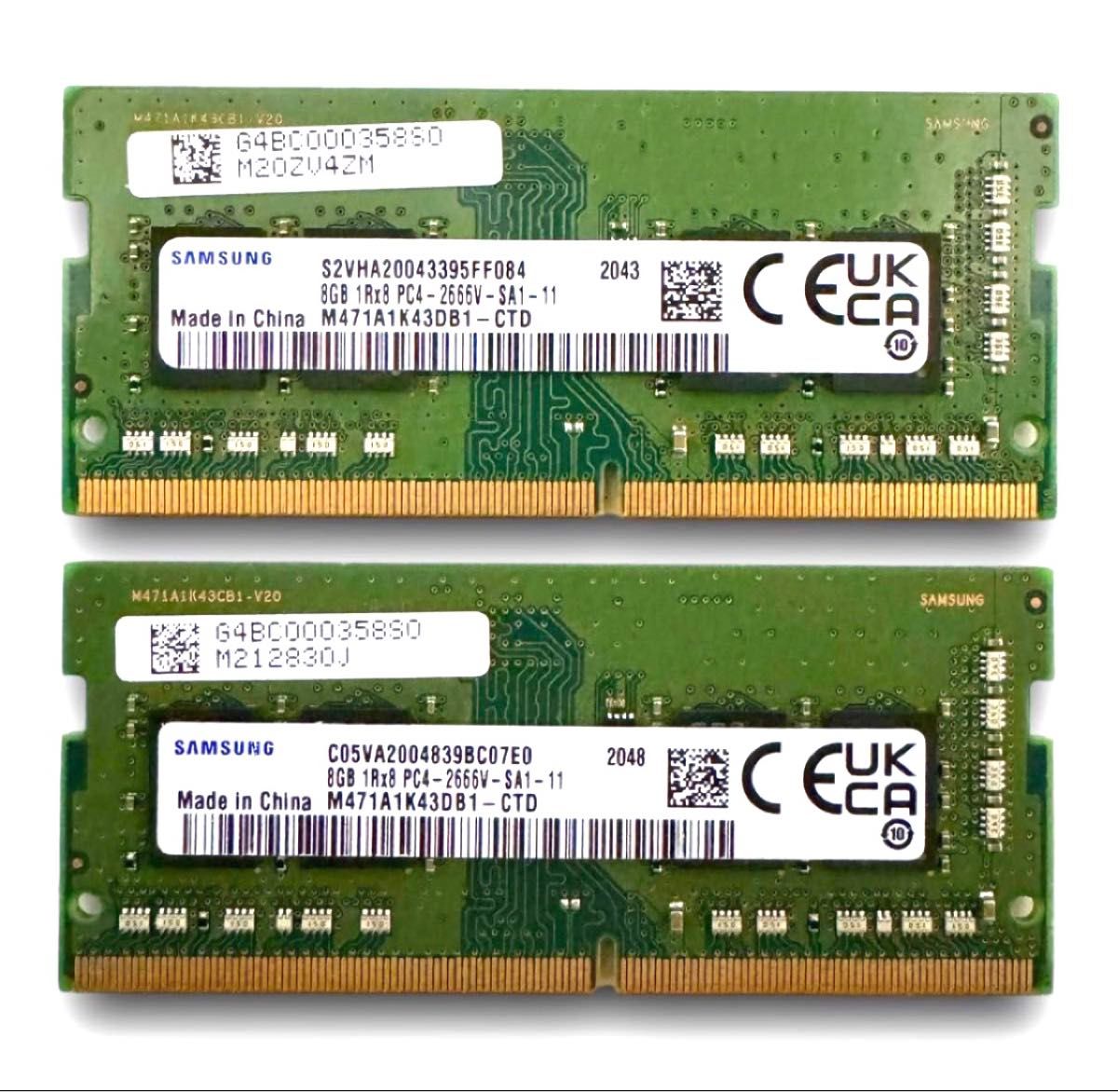M072-48GW SAMSUNG ノートPC 換装・増設用メモリ S.O.DDR4-2666 8GB×2枚セット