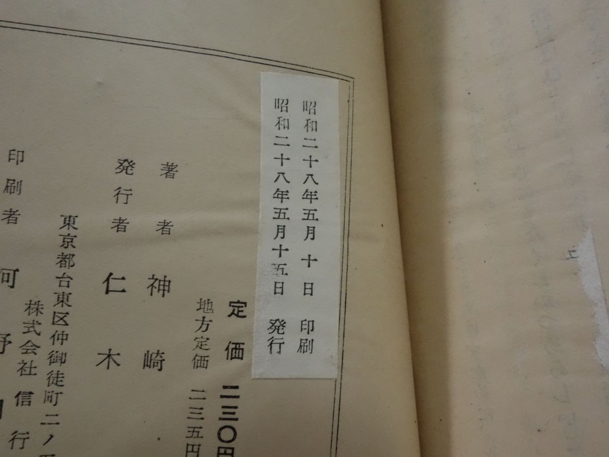 ２６１神崎清『名作とそのモデル』昭和２８初版　破れあり_画像3
