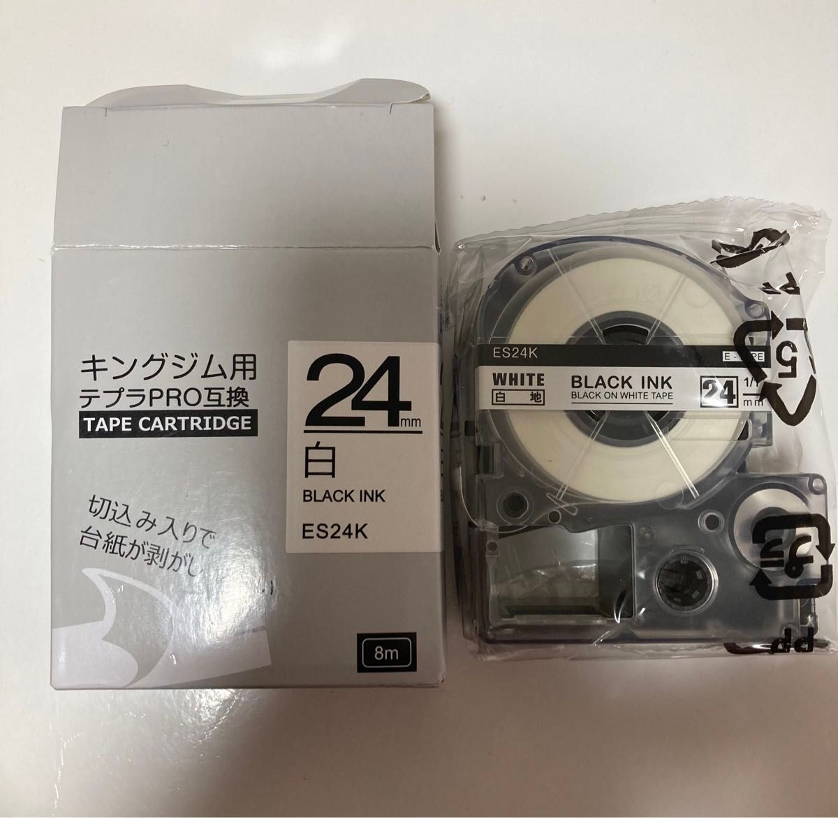 Greateam 24mm テプラ 白 互換キングジム テープカートリッジテプラ