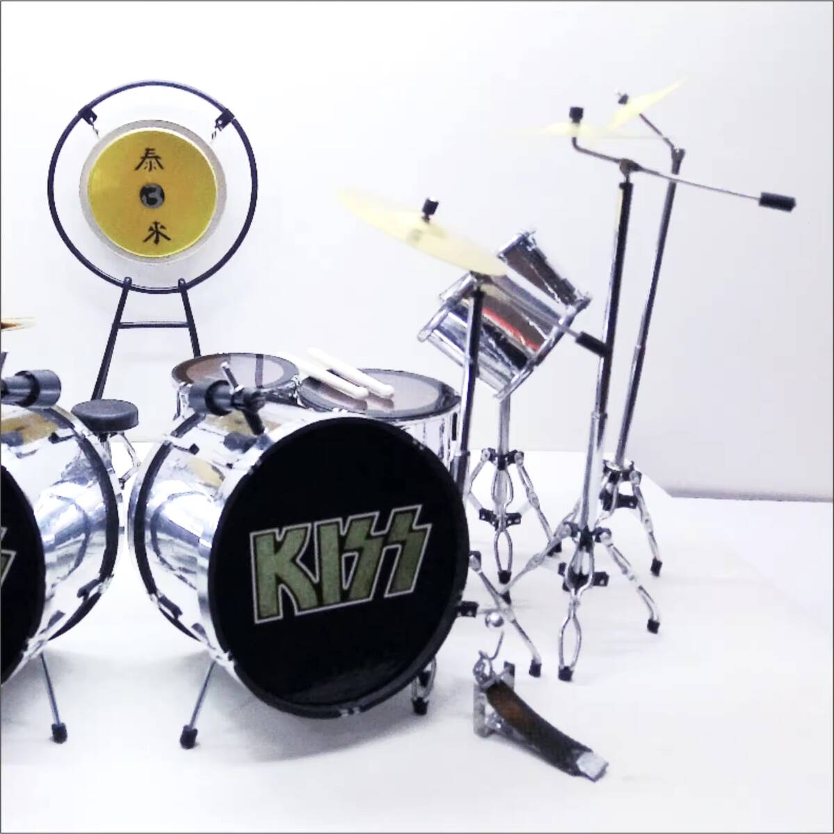 KISSキスダブルミニチュアドラムセット。ミニ楽器_画像3