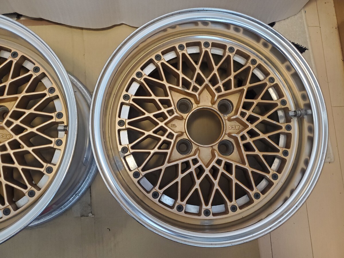 SSR スピードスター スターフォーミュラ アルミホイール 15インチ 15×7.5jj オフセット+20 タイプC pcd114.3 2本 当時物_画像3