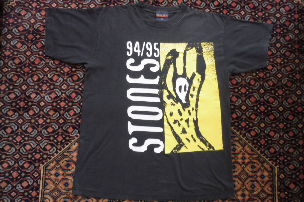 当時物 Rolling Stones ローリングストーンズ 90s BROCKUM ツアーTシャツ 1995 USA製 半袖Tシャツ ブラック XLサイズ　A