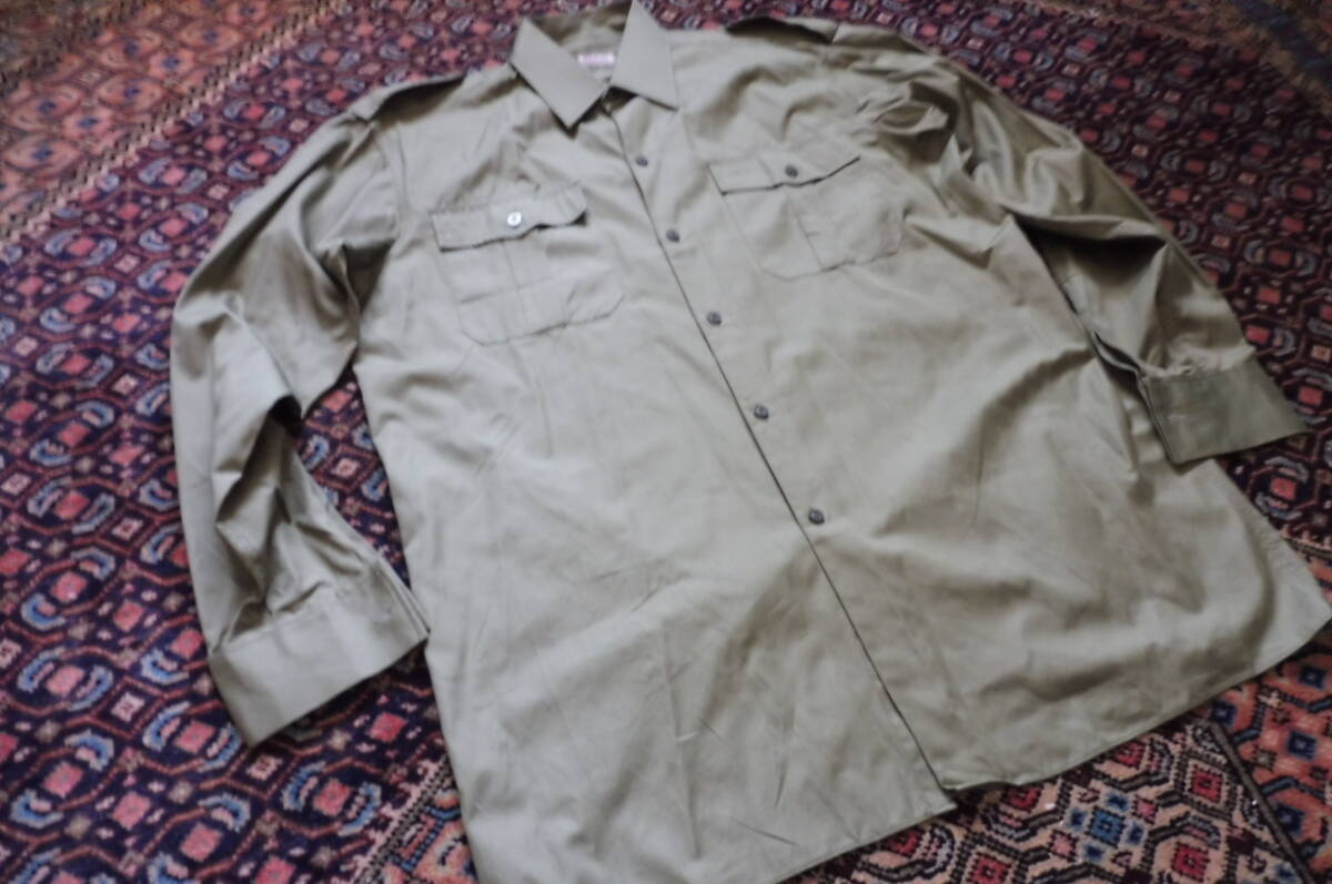 未使用 デッドストック ベルギー軍 ABL 1968年 60s ミリタリーシャツ ワークシャツ 実物 ビンテージ メンズ 古着 MAAT 39の画像2