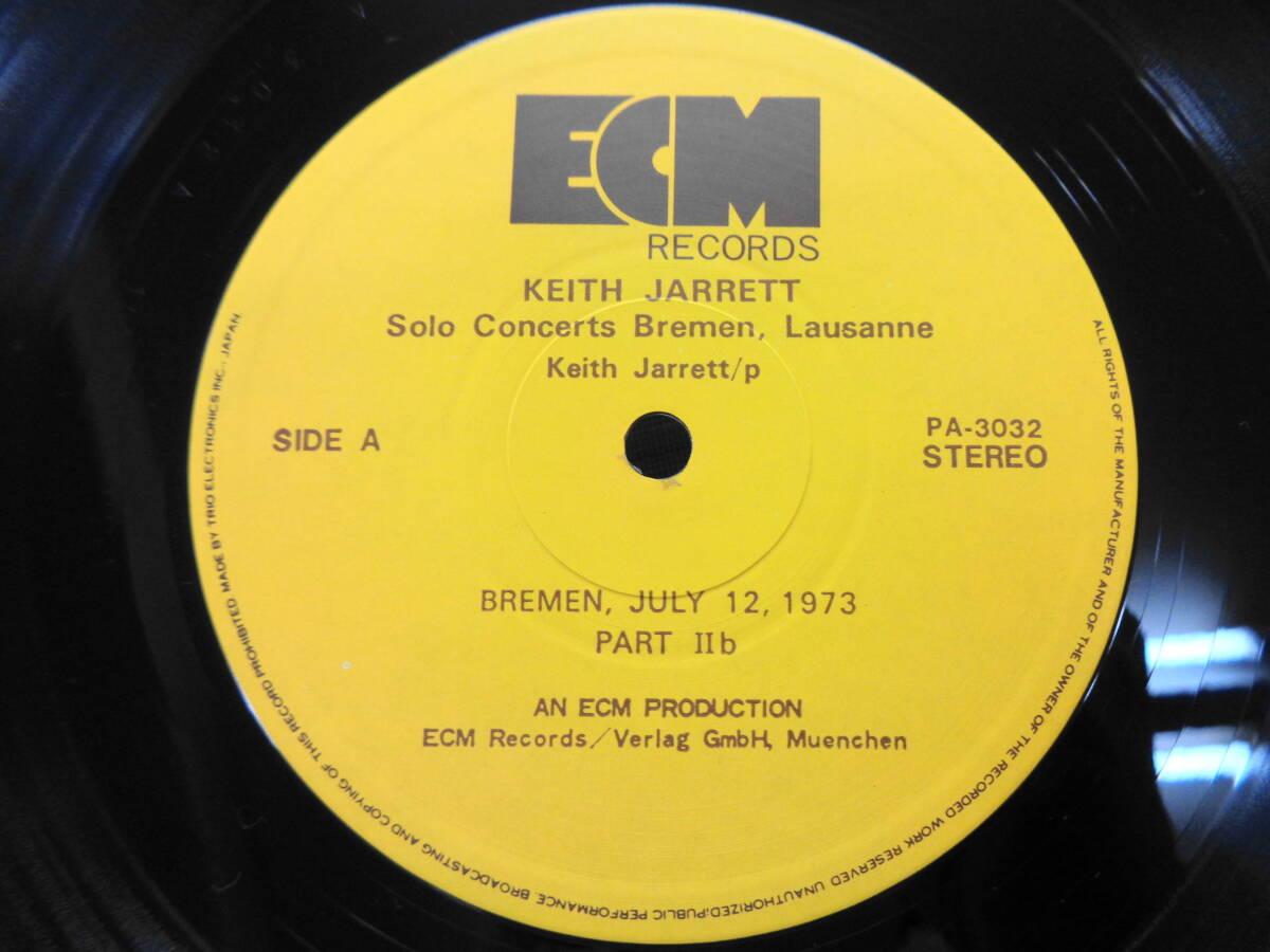 L#4205◆3LP-BOX◆ キース・ジャレット ソロ・コンサート KEITH JARRETT Solo Concerts Bremen / Lausanne ECM PA-3031の画像6