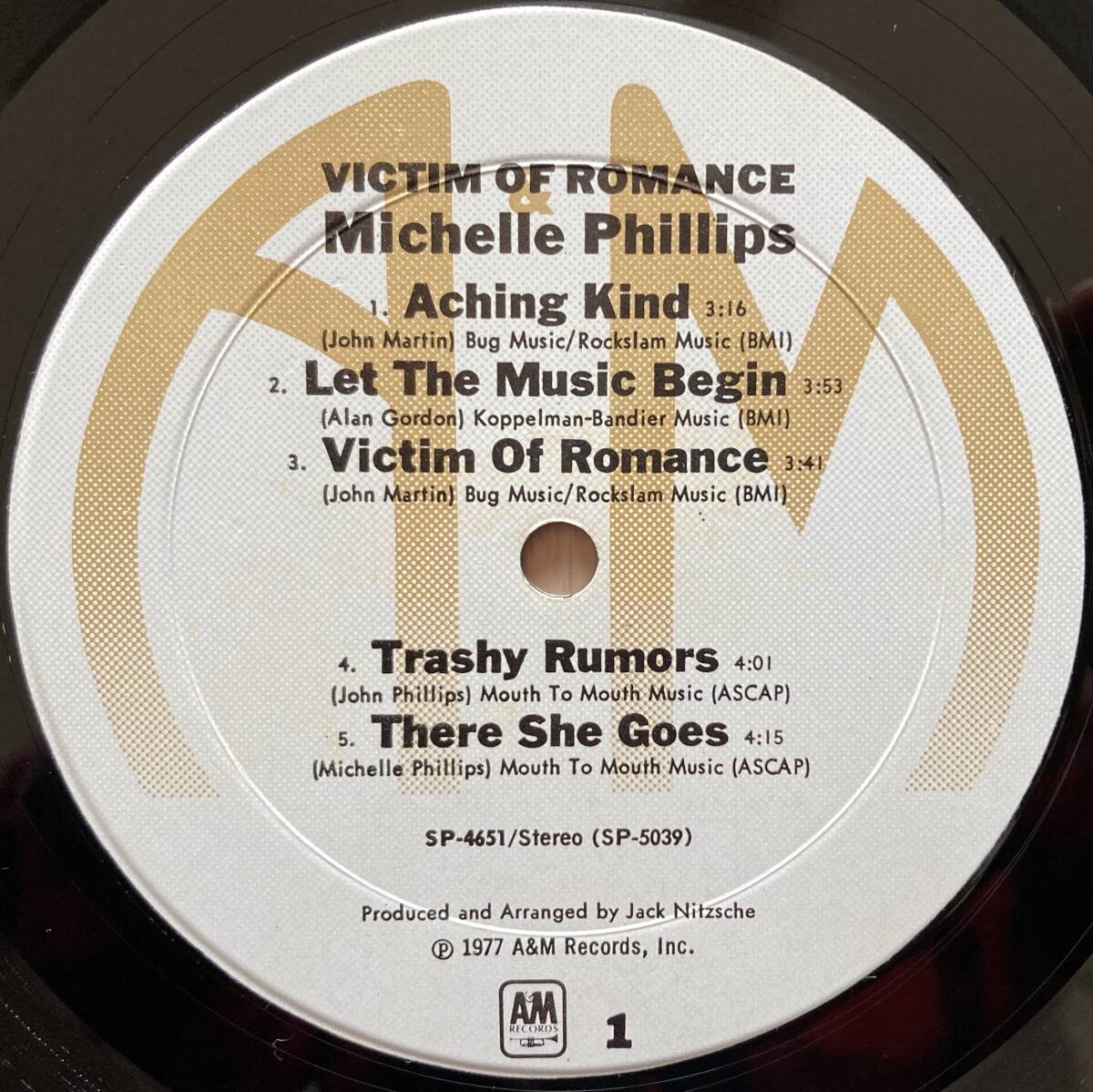 ◆MICHELLE PHILLIPS/ミッシェル・フィリップス◆US盤LP/VICTIM OF ROMANCE//Pro:JACK NITZSCHE//Ex:THE MAMAS AND THE PAPAS_画像5