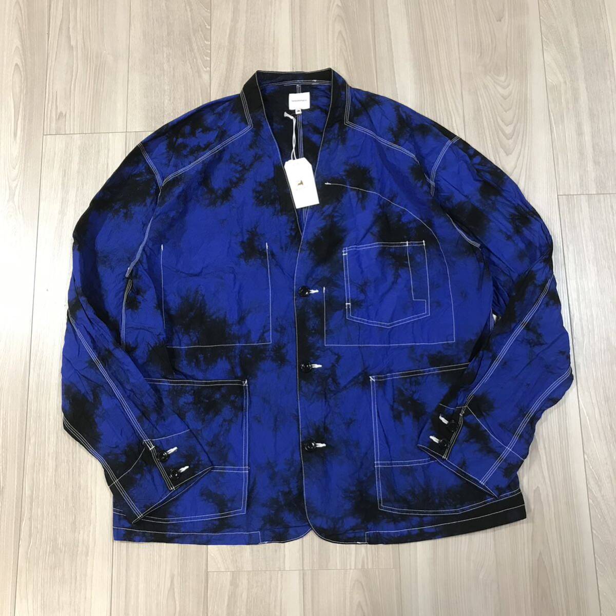 sasquatchfabrix XL NYLON WA NECK JACKET サスクワッチファブリックス タイダイ ナイロン ジャケット カバーオール シャツ 着物 和 法被 2