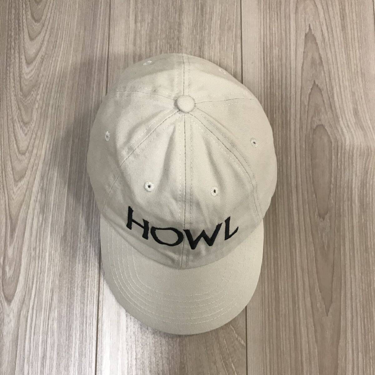 HOWL LOGO CAP HAT CITY LIGHTS BOOKSTORE APOLLO USA BEAUTY & YOUTH BASEBALL ハウル ロゴ キャップ 帽子 ハット ベージュ アメリカ