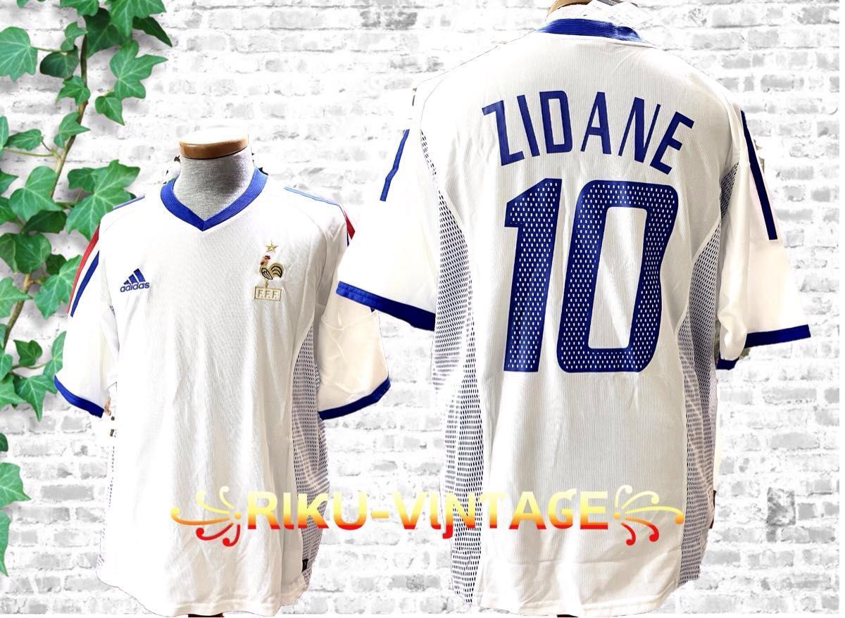 2002-2003 フランス代表 アウェイ ユニフォーム★背番号10 ZIDAN ジダン選手モデル★adidas 新品 L キズ有