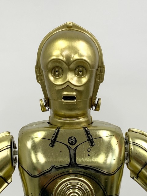 #Made in JAPAN#zen my walk tin plate #STAR WARS C3PO# Osaka tin plate toy materials .#USED#