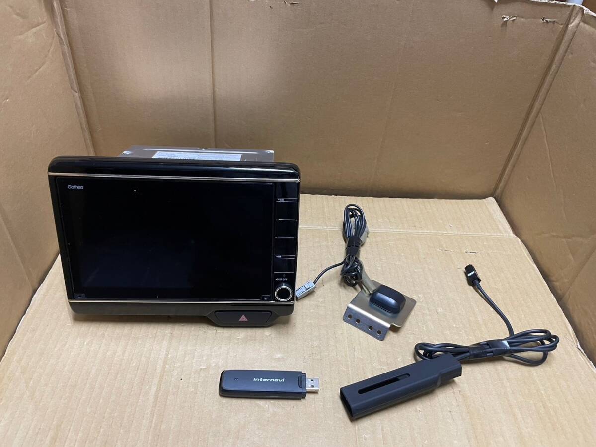 ホンダ Gathers 8インチ VXU-207NBi インターナビ フルセグ DVD Bluetooth USB HSK-1000G セキュリティーコード付 動作ok / N-BOX JF3_画像2