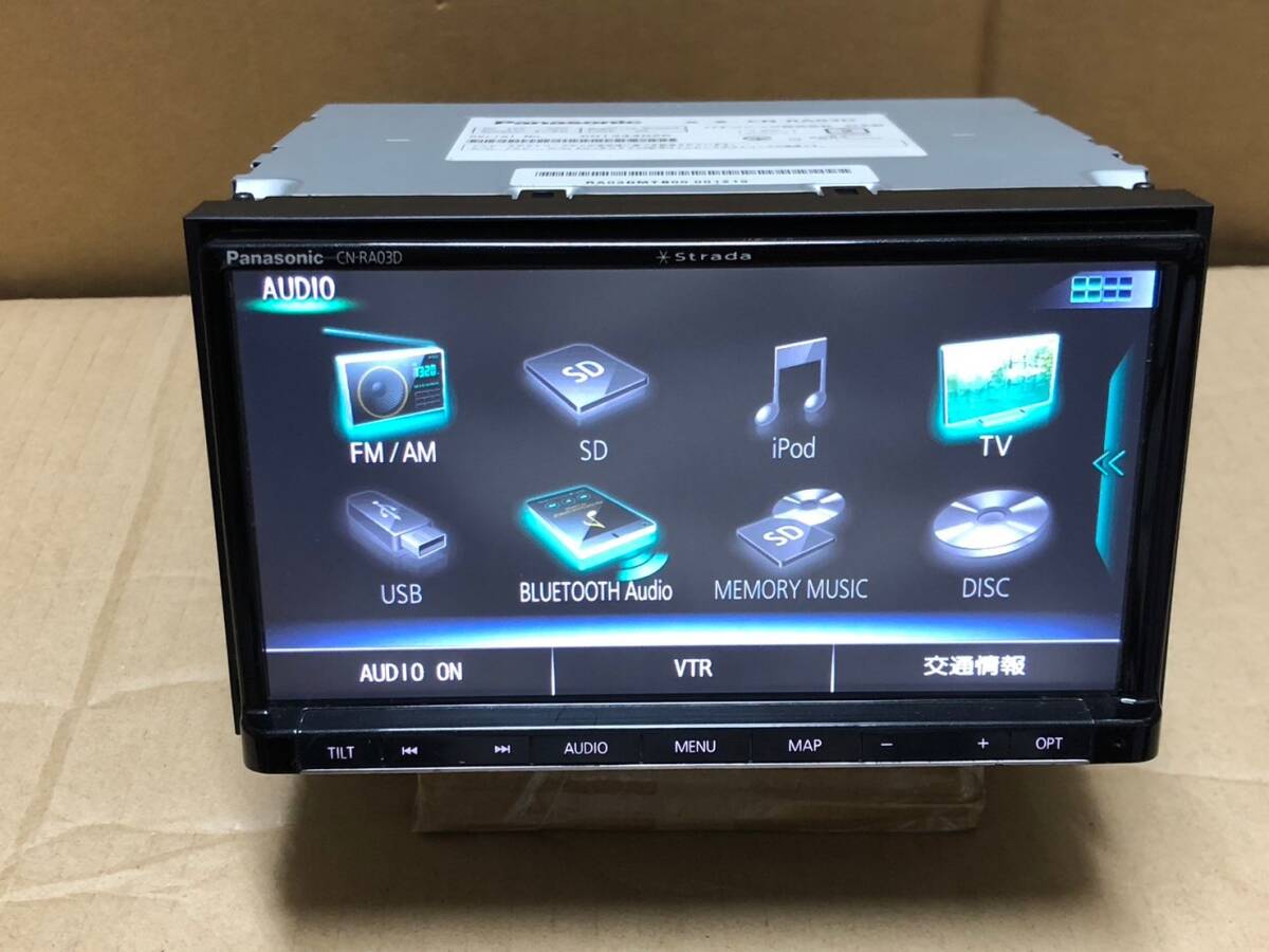 ストラーダ CN-RA03D 音の匠 スライドタッチ 地デジ フルセグ CD DVD SD Bluetooth 動作ok新品 プリントアンテナ付きの画像9