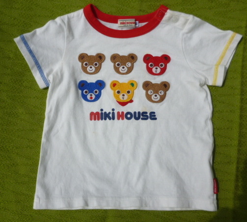 miki HOUSE ミキハウス Tシャツ  プッチーくんアップリケ ９０の画像3