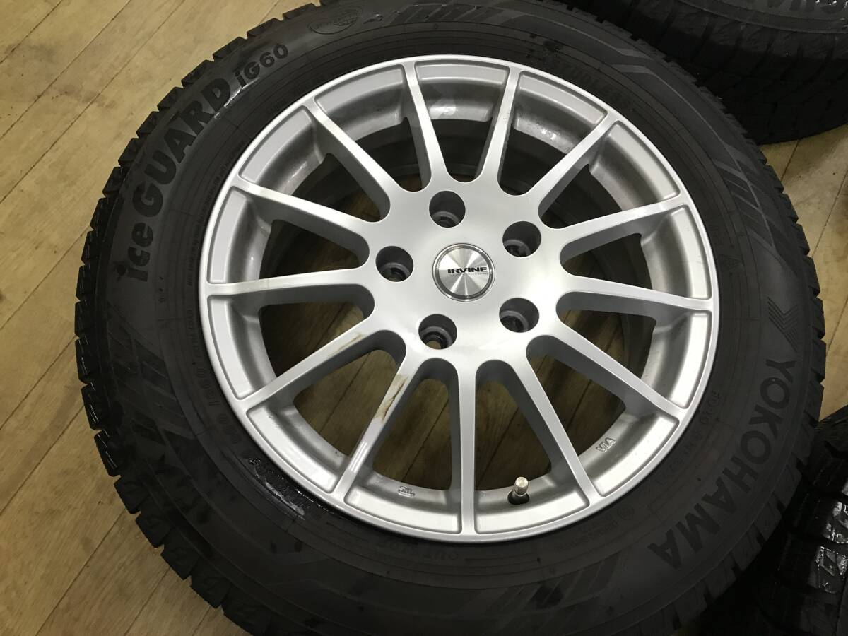 スタッドレス ヨコハマ IG60 21年製 205/60R16 アルミホイールセット PCD120-5穴 6.5J+40 4本 中古 MINI クロスオーバー ペースマン_画像2