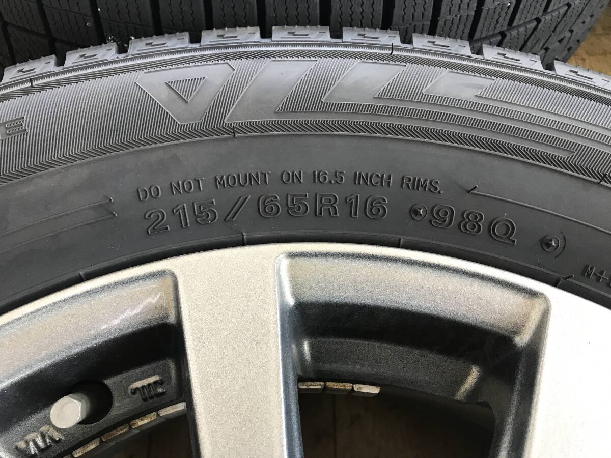 スタッドレス DUNLOP WM03 22年製 215/65R16 アルミホイールセット 4本 トヨタ専用 中古 アルファード ヴェルファイア_画像2