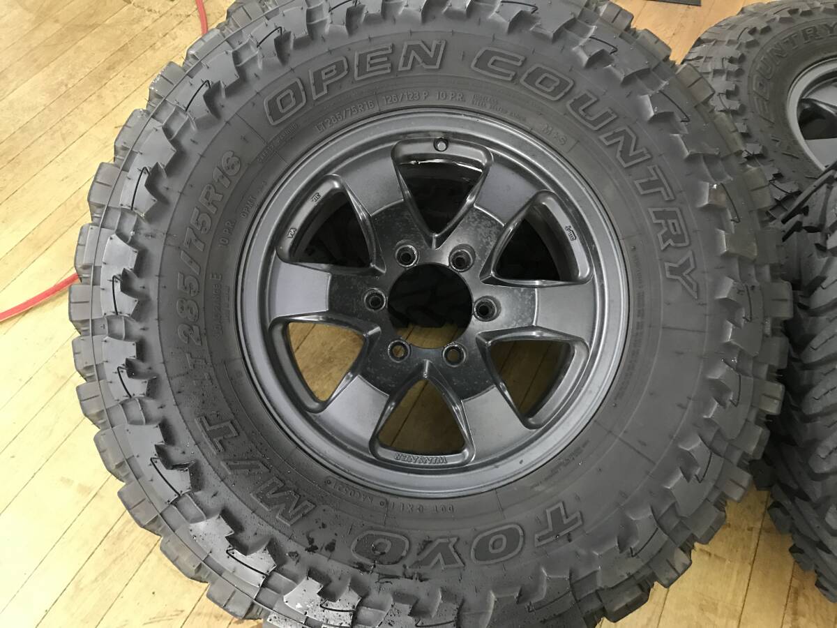 TOYO OPEN COUNTRY M/T LT285/75R16 WEDS WINSNER 7.5J+0 139.7-6穴 4本 中古 80ランクル サファリ ハイラックス サーフ パジェロ_画像2