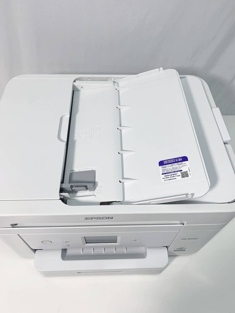 92n 120 動作品 EPSON/エプソン EW-M530F A4インクジェットFAX複合機 コピー機 プリンター 2022年製 現状品_画像2