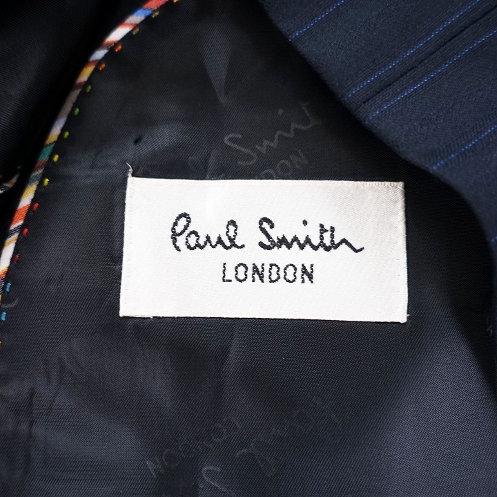  Paul Smith London × che rutiSUPERISSIMO 150s костюм выставить полоса 2B общий обратная сторона боковой Benz A-48 темно-синий a148