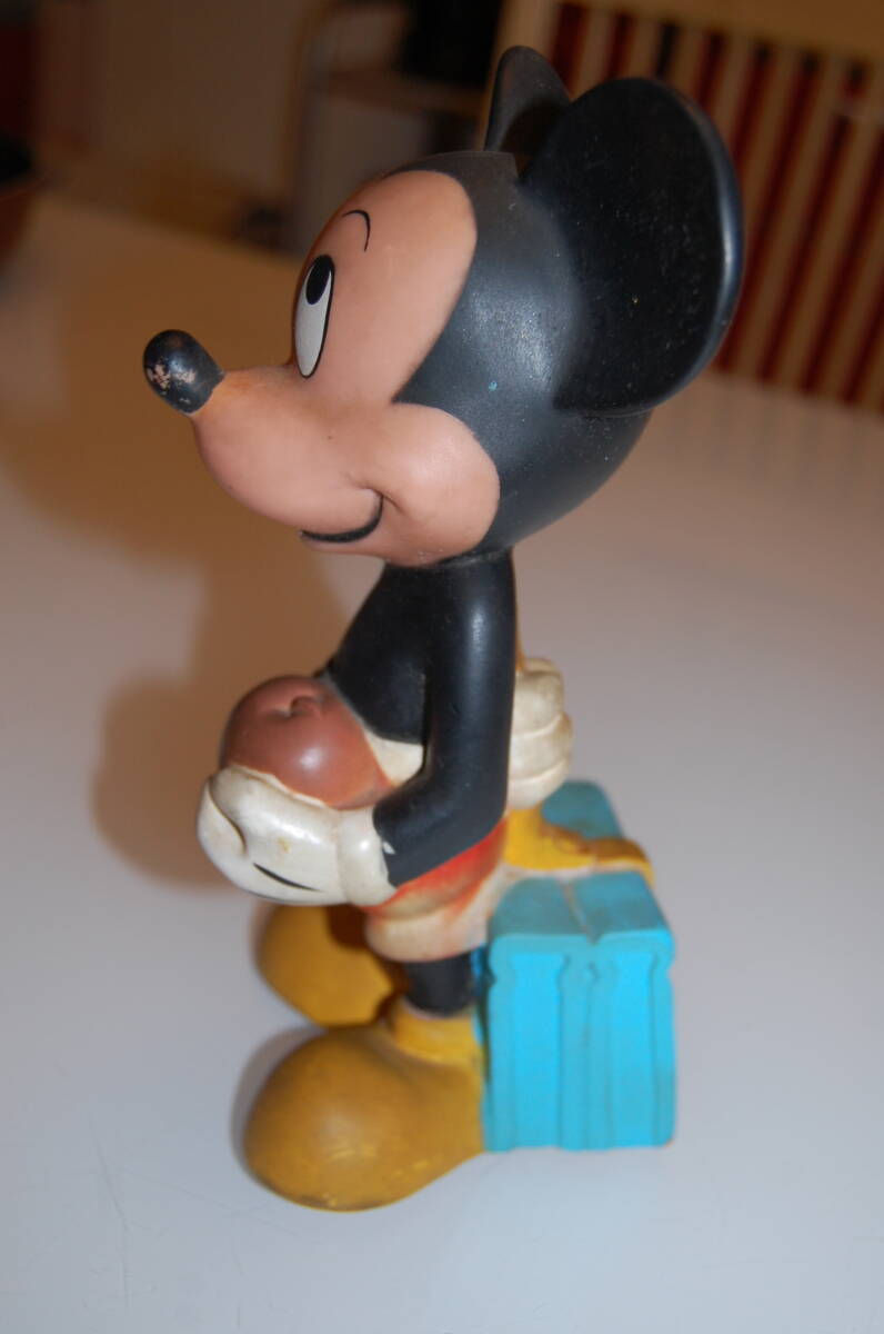 レトロ ミッキーマウス ソフビ人形 高さ約20㎝の画像3