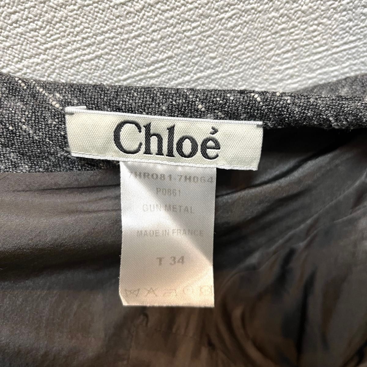 Chloe(クロエ) バイカラーツイードドレスワンピース パーティドレス フォーマルワンピース オールインワン　