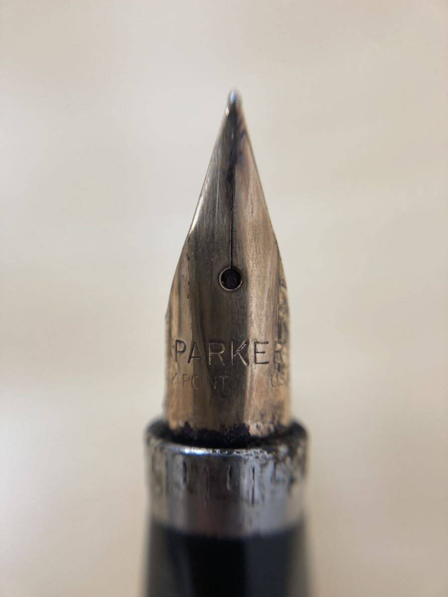 「H6641」PARKER パーカー 万年筆 STERLING ペン先 14K 筆記未確認_画像6