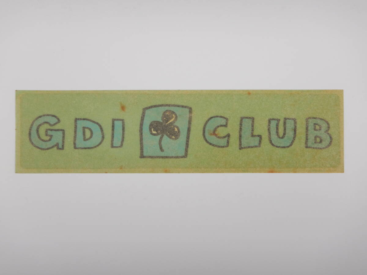 ● GDI CLUB ● ステッカー (検) GDIクラブ GDI倶楽部 三菱 MITSUBISHI リコール 当時物 ギャラン レグナム ランサー パジェロ イオ JDM_こちらが商品の全てです