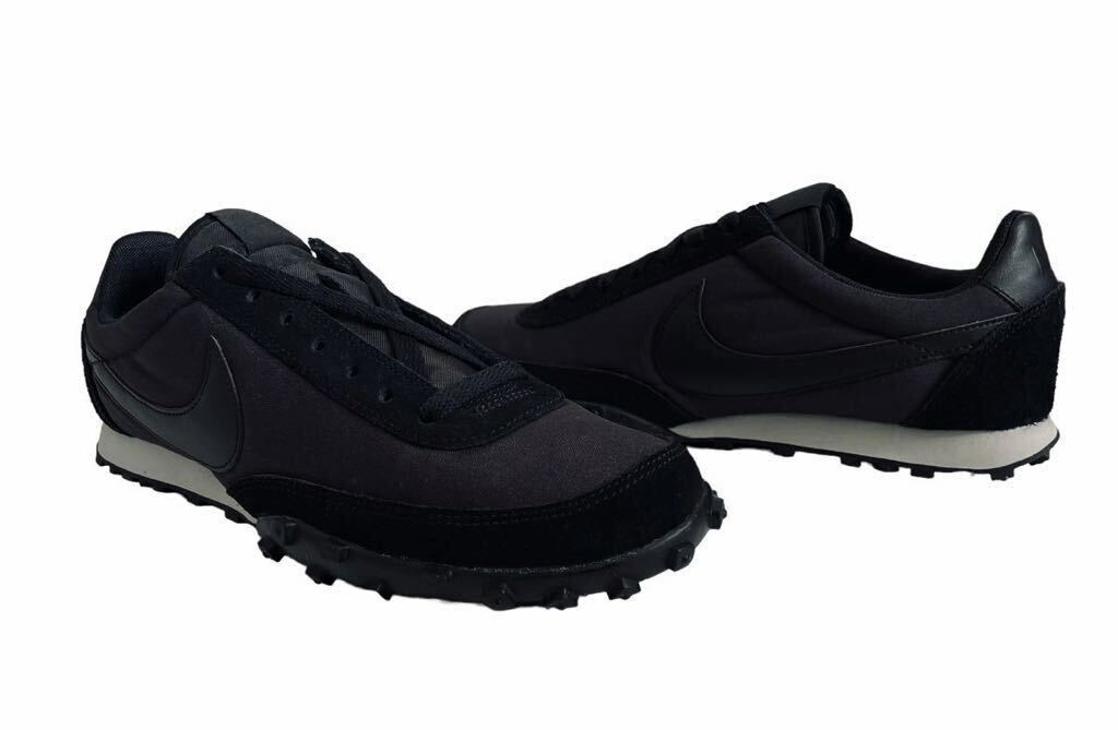 デッド!! 新品!! 17年 NIKE WAFFLE RACER BLACK OUT ナイキ ワッフルレーサー ブラック ナイロン スエード us 7.5 / 25.5 ㎝_画像2