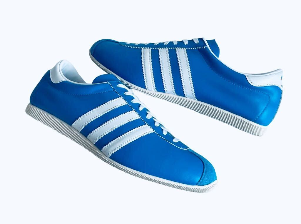 デッド!! 希少!! 新品 20年 adidas OVERDUB アディダス オーバーダブ レザー 天然皮革 青 × 白 us 9.5 / 27.5 ㎝_画像4