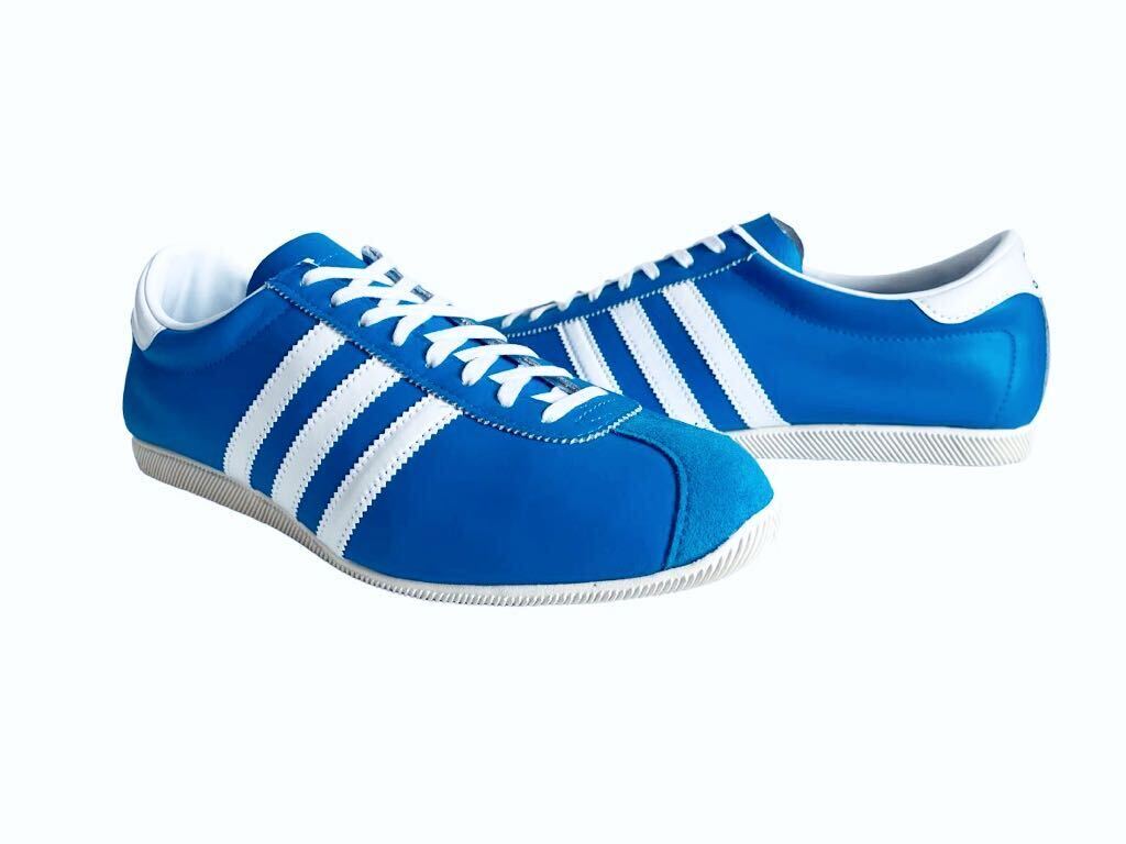 デッド!! 希少!! 新品 20年 adidas OVERDUB アディダス オーバーダブ レザー 天然皮革 青 × 白 us 9.5 / 27.5 ㎝_画像2